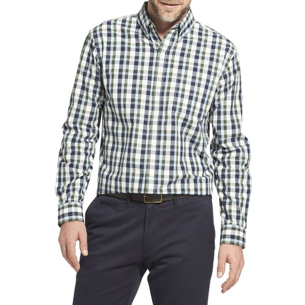 Arrow Big & Tall Dress Shirt Mens Regular-Fit Long Sleeve Casual Button Front 